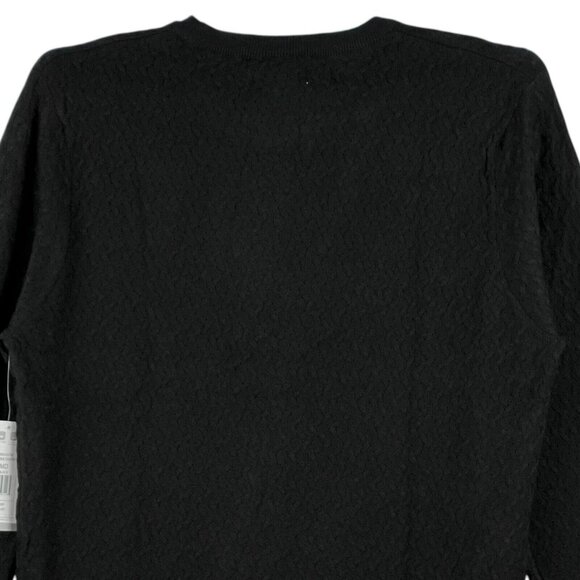 NWT Geoffrey Beene Men's Black Pullover Knit Soft Lightweight Crew Sweater Sz M - Picture 4 of 10